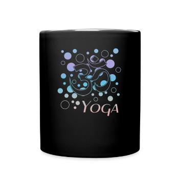 Yoga yoga - Tasse einfarbig - Schwarz - Vorne