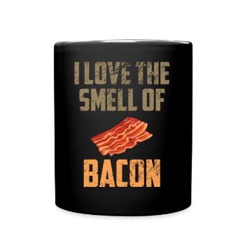 Bacon Lover Ich liebe den Geruch von Speck Keto Diät - Tasse einfarbig - Schwarz - Vorne