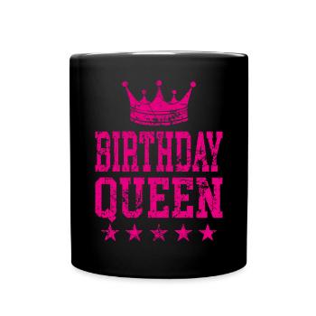 Birthday Queen - Full Colour Mug - black - Front