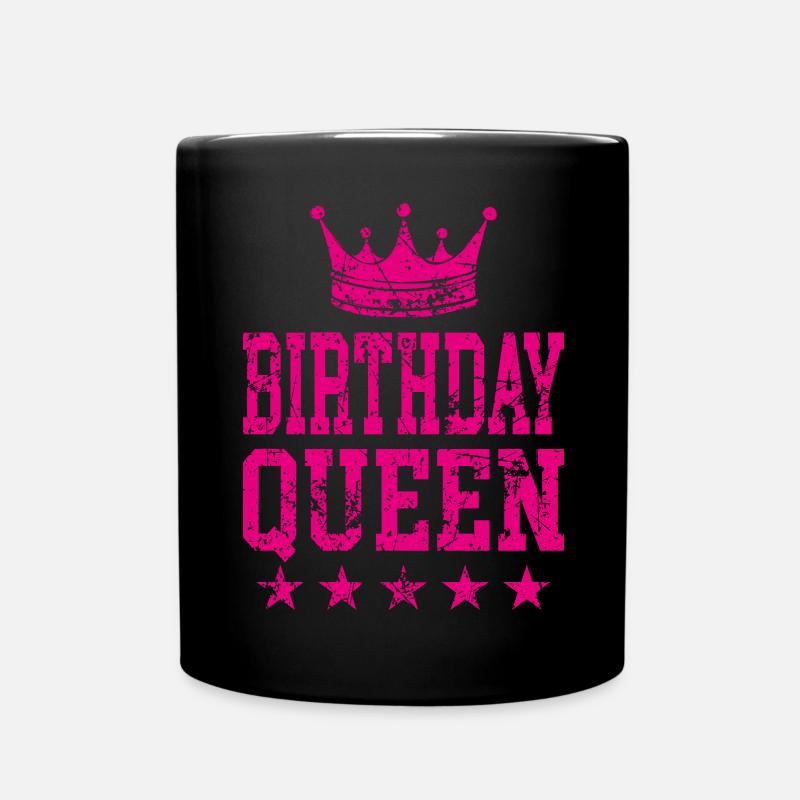 Birthday Queen - Full Colour Mug - black