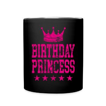Birthday Princess - Full Colour Mug - black - Front