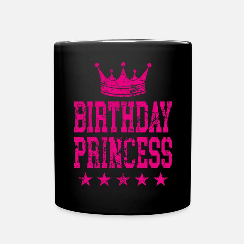 Birthday Princess - Tasse einfarbig - Schwarz