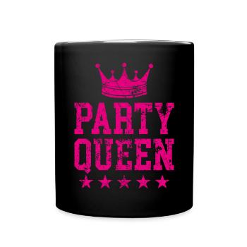 Reine de la fête - Mug uni - noir - Devant
