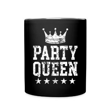 Reine de la fête - Mug uni - noir - Devant