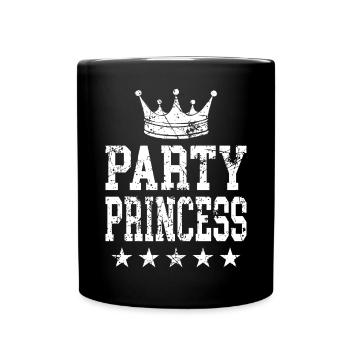Princesse de fête - Mug uni - noir - Devant