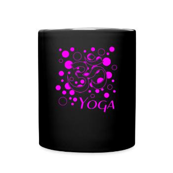 Yoga Om pink - Tasse einfarbig - Schwarz - Vorne