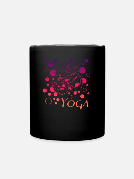 Yoga Om Namaste - Tasse einfarbig - Schwarz