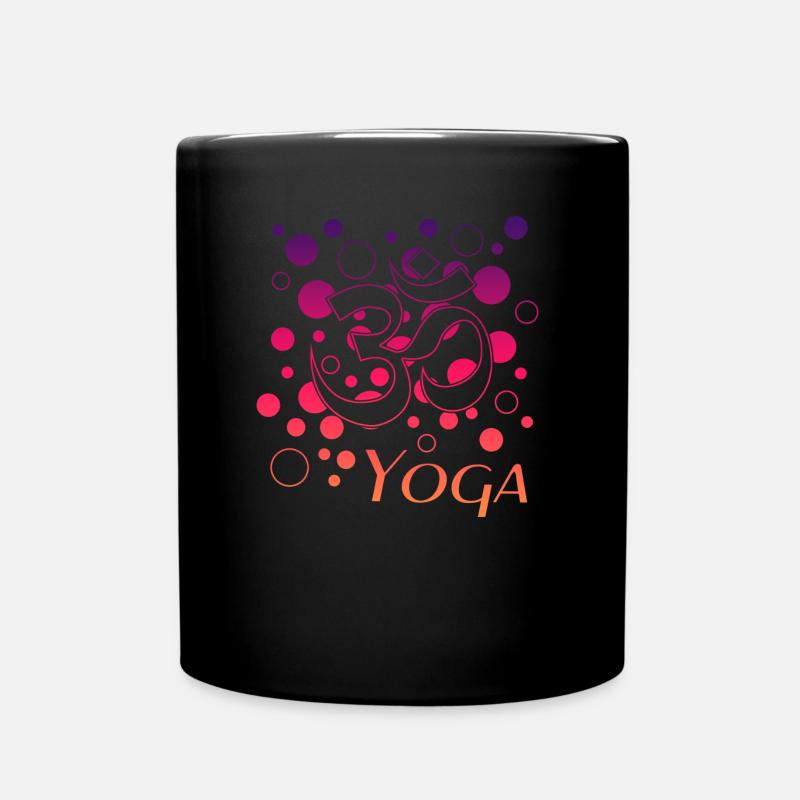 Yoga Om Namaste - Tasse einfarbig - Schwarz
