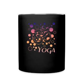 Yoga yoga - Tasse einfarbig - Schwarz - Vorne