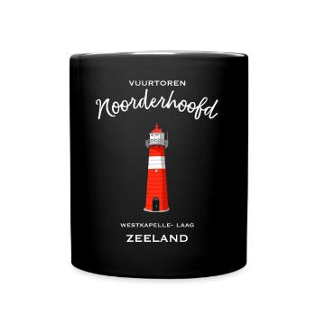 Leuchtturm Westkapelle Laag, Zeeland, Niederlande - Tasse einfarbig - Schwarz - Vorne