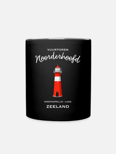 Leuchtturm Westkapelle Laag, Zeeland, Niederlande - Tasse einfarbig - Schwarz