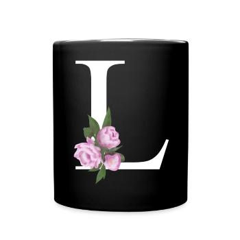 L - Tasse einfarbig - Schwarz - Vorne