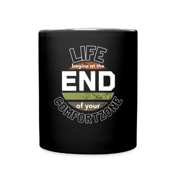 Sprücheshirts Motivationssprüche Motivationsspruch - Tasse einfarbig - Schwarz - Vorne