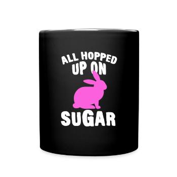 Joyeux lapin de Pâques drôle de jour de Pâques - Mug uni - noir - Devant