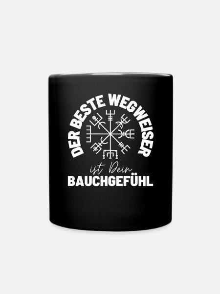 Wegweiser RUNEN viking CELTIC - VEGVISIR - Tasse einfarbig - Schwarz