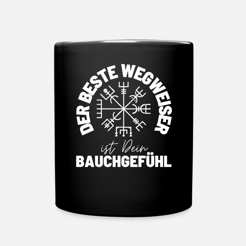 Wegweiser RUNEN viking CELTIC - VEGVISIR - Tasse einfarbig - Schwarz