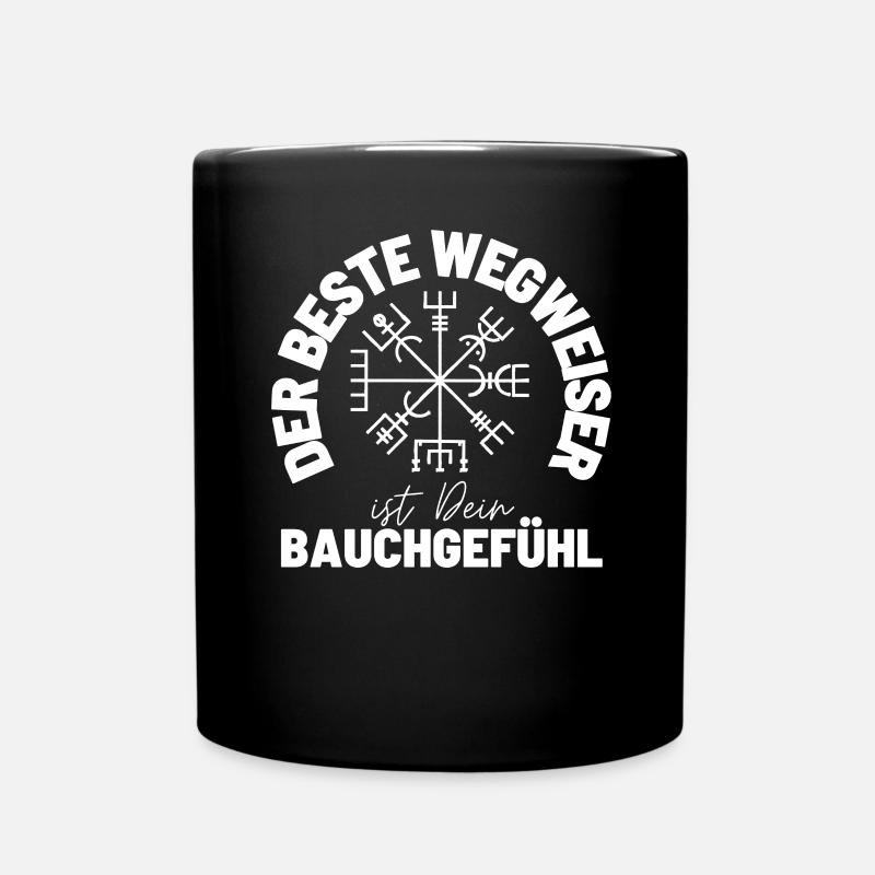 Wegweiser RUNEN viking CELTIC - VEGVISIR - Tasse einfarbig - Schwarz