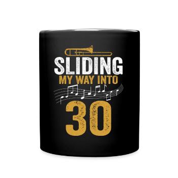 Trombone glissant mon chemin vers mon 30e anniversaire - Mug uni - noir - Devant