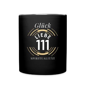 Engelszahlen 111 Nummerologie Geschenkidee - Tasse einfarbig - Schwarz - Vorne