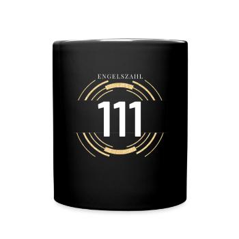 Engelszahlen 111 Nummerologie Geschenkidee - Tasse einfarbig - Schwarz - Vorne