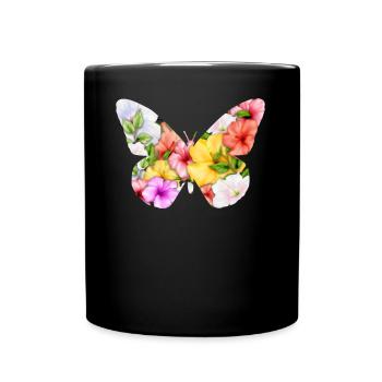 Coconut Girl Aesthetic Butterfly Hibiscus - Tasse einfarbig - Schwarz - Vorne
