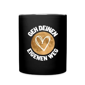Sprücheshirts Motivationssprüche Motivationsspruch - Tasse einfarbig - Schwarz - Vorne