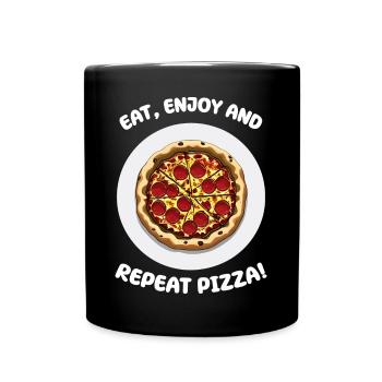 Pizza - Mug uni - noir - Devant