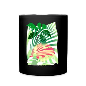 Palm Sun Vacances d’été - Mug uni - noir - Devant