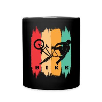 Bike Retro - Tasse einfarbig - Schwarz - Vorne