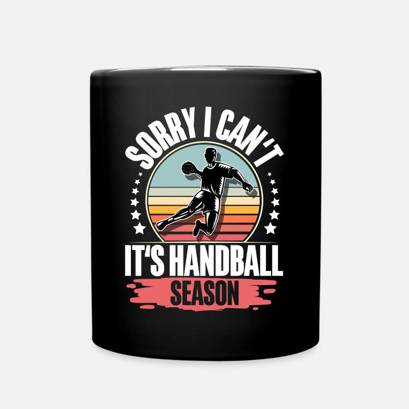 Handball Handballer - Tasse einfarbig - Schwarz