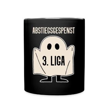3. Liga Abstiegsgespenst - Tasse einfarbig - Schwarz - Vorne