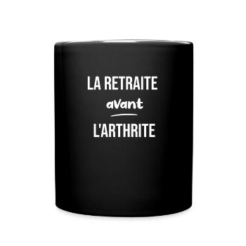 Retraite - Mug uni - noir - Devant