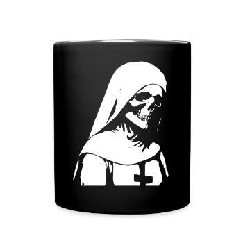 Reveal Your Enigmatic Charm with Unholy Nun, Sata - Full Colour Mug - black - Front
