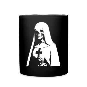Découvrez le Côté Obscur avec Horror Nun, Occult, un - Mug uni - noir - Devant