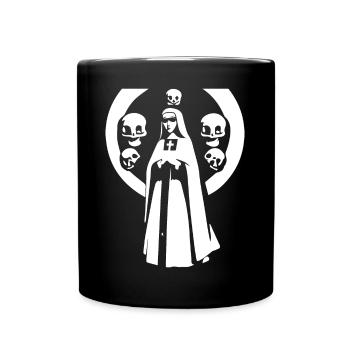 Le style sinistre rencontre le design audacieux dans Horror Nun, O - Mug uni - noir - Devant