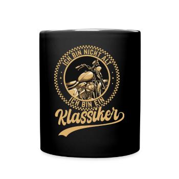 Ich Bin Nicht Alt Ich Bin Ein Klassiker Motorrad - Tasse einfarbig - Schwarz - Vorne