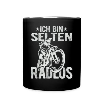 Selten Radlos Fahrrad Radsport Fahrradfahrer Bike - Tasse einfarbig - Schwarz - Vorne