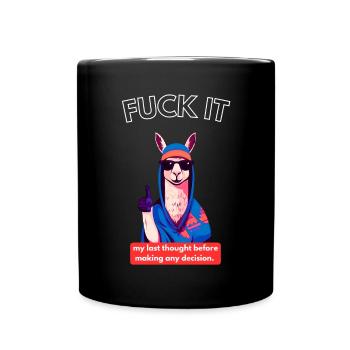 FUCK IT Design - Mug uni - noir - Devant