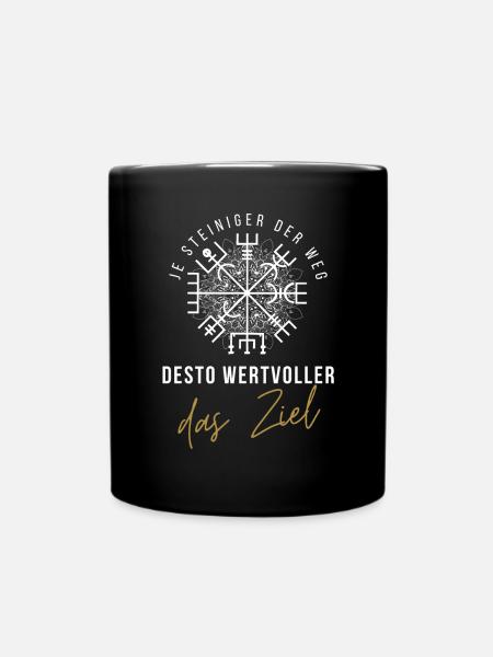 Wegweiser RUNEN VEGVISIR - Tasse einfarbig - Schwarz