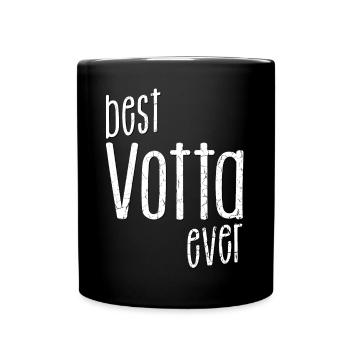 best Votter ever, bester Papa aller Zeiten Dialekt - Tasse einfarbig - Schwarz - Vorne