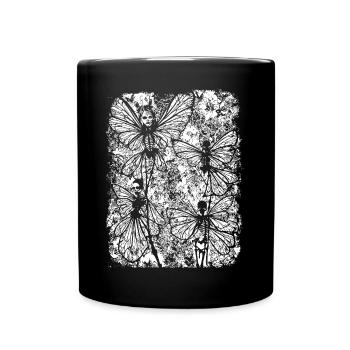 Fairycore Ästhetik Grunge Skelett Fee Goth G - Tasse einfarbig - Schwarz - Vorne