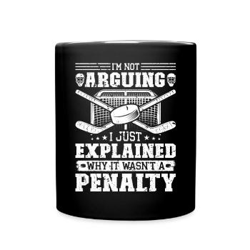 Hockeyspieler Penalty Eishockey - Tasse einfarbig - Schwarz - Vorne