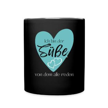 Baby Geschenkidee Muttertag Vatertag Weihnachten - Tasse einfarbig - Schwarz - Vorne