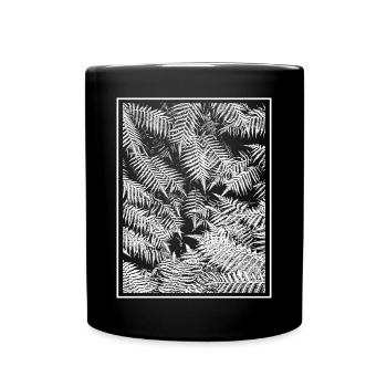 Fougère Végétale - Mug uni - noir - Devant