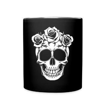 Horreur Crâne Crâne Art Crâne Gothique Heavy Metal - Mug uni - noir - Devant