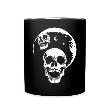 Horror Skull Skull Art Skull Gothic Heavy Metal - Full Colour Mug - black - Front