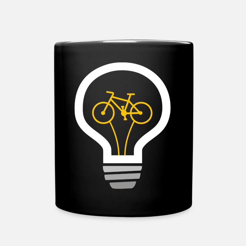 Fahrrad in Bombilla: Grüne Idee - Tasse einfarbig - Schwarz