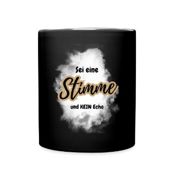 POSITIVE EINSTELLUNG MINDSET Motivation - Tasse einfarbig - Schwarz - Vorne