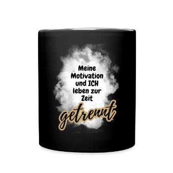 POSITIVE EINSTELLUNG MINDSET Motivation - Tasse einfarbig - Schwarz - Vorne