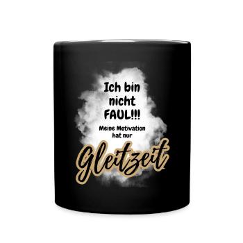POSITIVE EINSTELLUNG MINDSET Motivation - Tasse einfarbig - Schwarz - Vorne